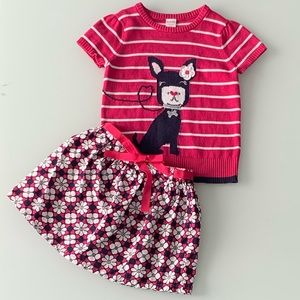 Gymboree Knit Top & Skirt EUC